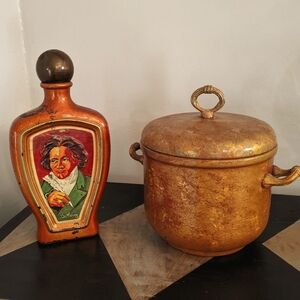 Ice bucket and vintage Edward H Weiss bottle